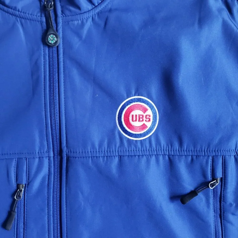 Antigua Chicago Cubs Jacket Mens L Blue Softshell Lightweight Cold Weather Cozy - Picture 4 of 11
